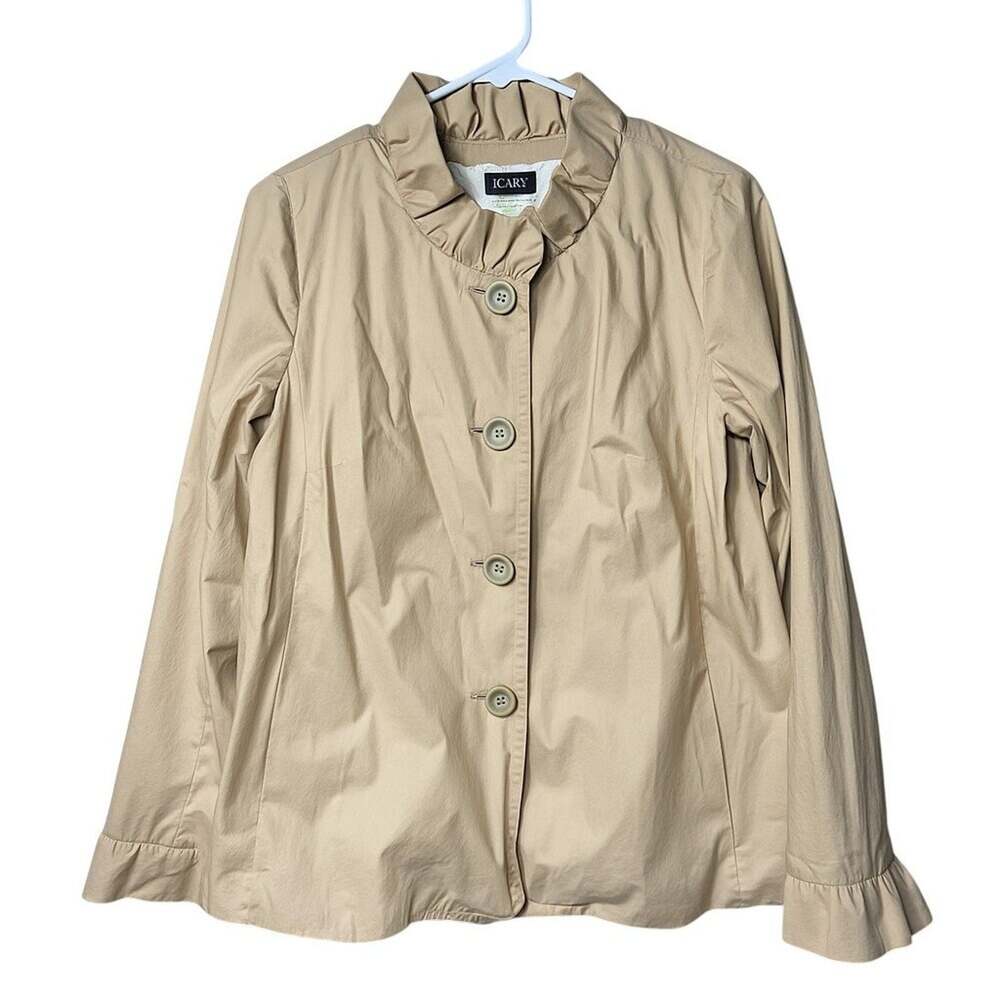 J. Crew Tan Frenchie Slicker Jacket - Size 8